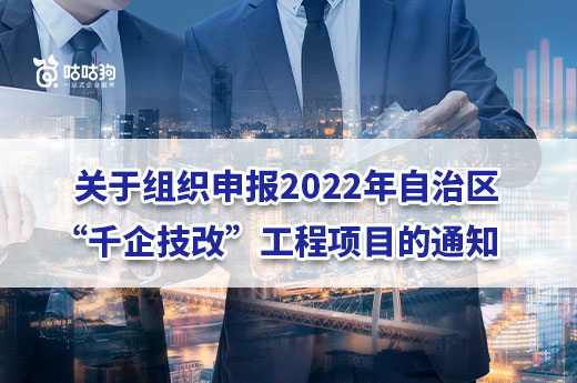 广西企业补助政策：关于组织申报2022年自治区“千企技改”工程项目的通知|咕咕狗